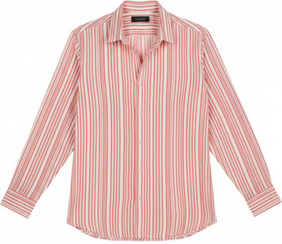 Aarna Enterprise Men Self Design Casual White, Orange Shirt