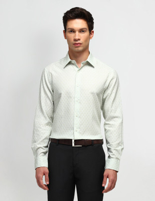 ARROW Men Self Design Casual Green Shirt