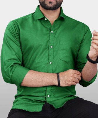 Mayur Creation Men Washed Casual Green Shirt