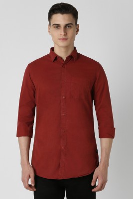 Van Heusen Denim Labs Men Solid Casual Red Shirt