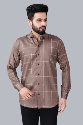 Ethnic Trendz Men Checkered Casual Grey Shirt