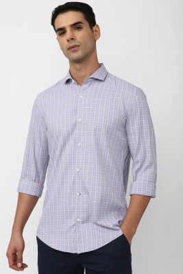 PETER ENGLAND Men Checkered Casual Grey Shirt