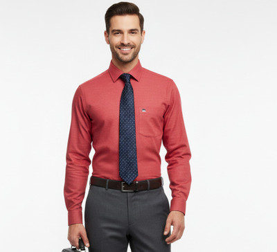 KING SMART PRIMIUM Men Solid Formal Maroon Shirt