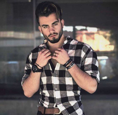 GunjaFashion Men Checkered Party Black, White Shirt
