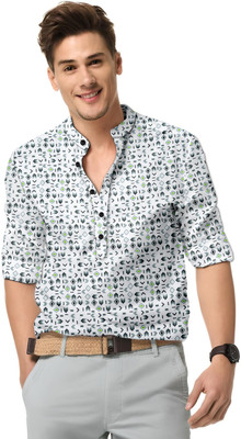 ALVIN ENTERPRISE Men Printed Straight Kurta(White, Grey, Black)