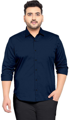 METRONAUT PLUS Men Solid Casual Dark Blue Shirt