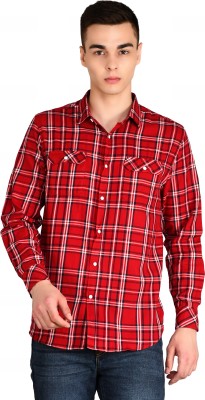 Tim Paris Men Checkered Casual Red, Black, White Shirt