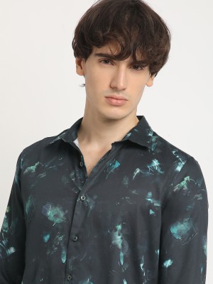 THE BEAR HOUSE Men Printed Casual Blue Shirt