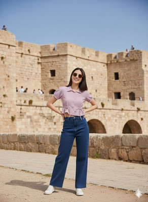 Beau Dell Women Solid Casual Purple Shirt