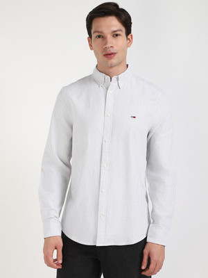 TOMMY HILFIGER Men Solid Casual White Shirt