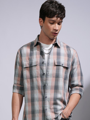 LOCOMOTIVE Men Checkered Casual Multicolor Shirt