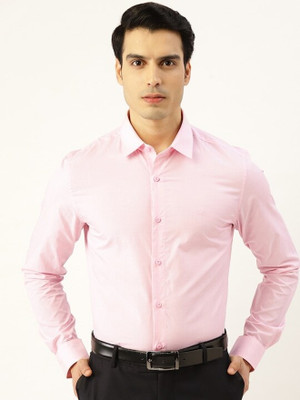 United Colors of Benetton Men Solid Casual Pink Shirt