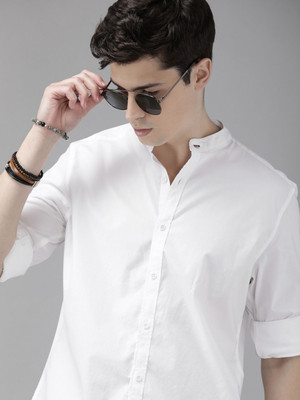 Roadster Men Solid Casual White Shirt