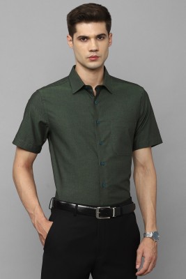 LOUIS PHILIPPE Men Solid Formal Dark Green Shirt