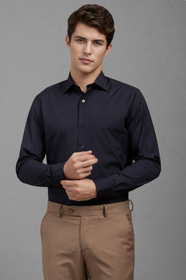 LOUIS PHILIPPE Men Solid Formal Black Shirt