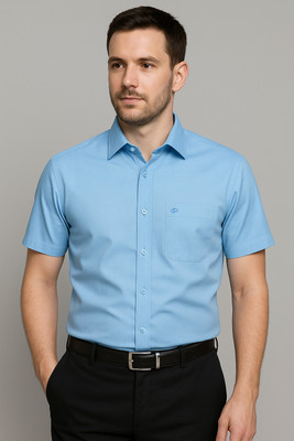 Adam Phillip Men Solid Formal Light Blue Shirt