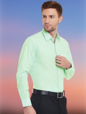 Bhakuni Men Self Design Casual Light Green Shirt