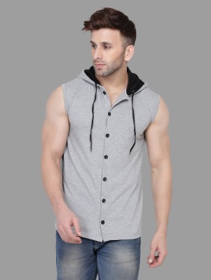 BEYOU FASHION Men Solid Casual Silver Shirt