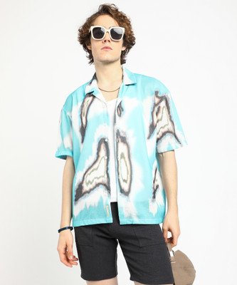 CAMPUS SUTRA Men Printed Casual Blue, Brown, White Shirt
