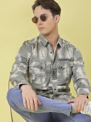 V-MART Men Printed Casual Green Shirt