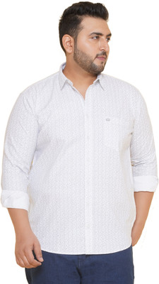 JOHN PRIDE Men Printed Casual White Shirt