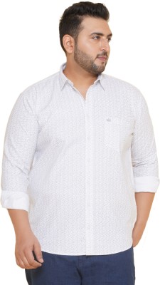 JOHN PRIDE Men Printed Casual White Shirt