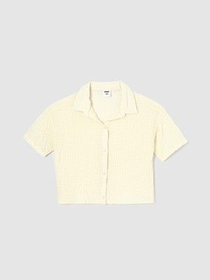 MAX Girls Solid Casual Beige Shirt