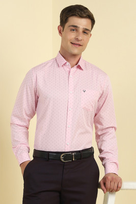 Allen Solly Men Printed Formal Pink Shirt