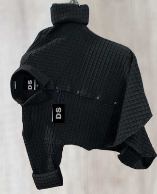 Havp K Square Enterprise Men Self Design Casual Black Shirt