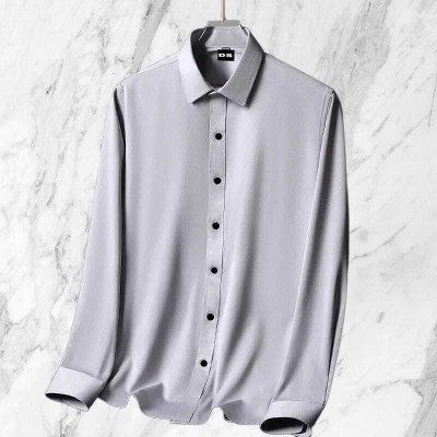 HEJAMAA CREATION Men Solid Casual Grey Shirt