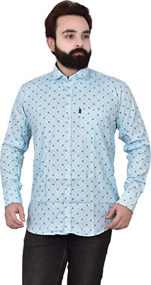 Arthz Fashion Trend Men Checkered Casual Light Blue Shirt