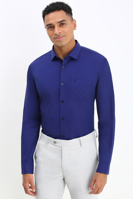 Allen Solly Men Solid Formal Blue Shirt
