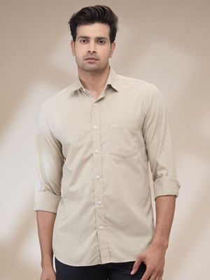 COLORPLUS Men Solid Casual Brown Shirt