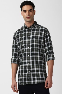 VAN HEUSEN SPORT Men Checkered Casual Dark Green Shirt