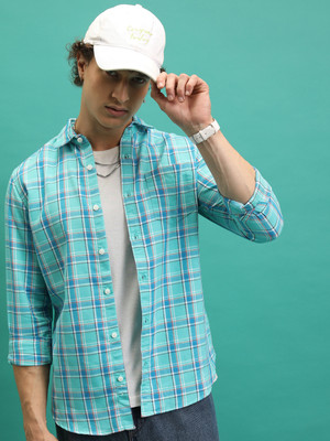 HIGHLANDER Men Checkered Casual Multicolor Shirt