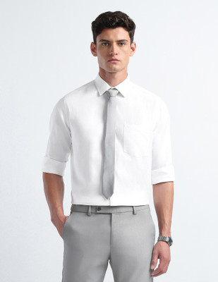 ARROW Men Solid Formal White Shirt
