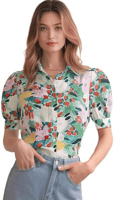 Ranjeet chauhan Women Printed Casual Multicolor Shirt