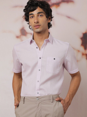 RARE RABBIT Men Solid Casual Purple Shirt