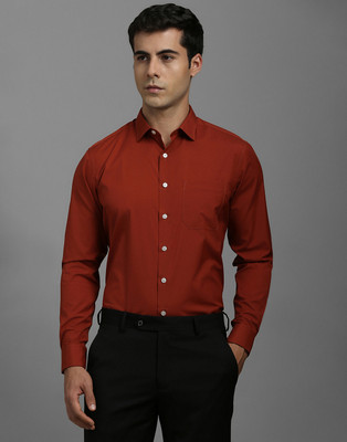 LOUIS PHILIPPE Men Solid Formal Red Shirt