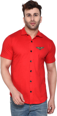 Blisstone Men Solid Casual Red Shirt