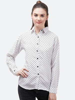 indietoga Women Printed Casual White Shirt