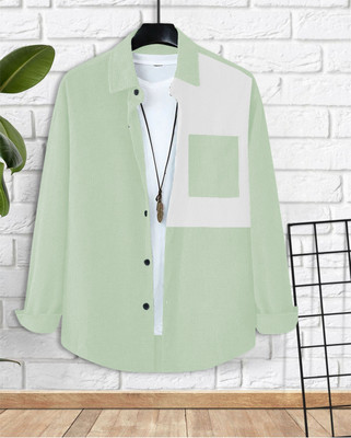 METRONAUT Men Solid Casual Green Shirt