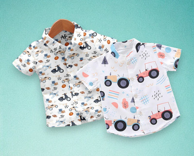 adscrown Boys Printed Casual Multicolor Shirt