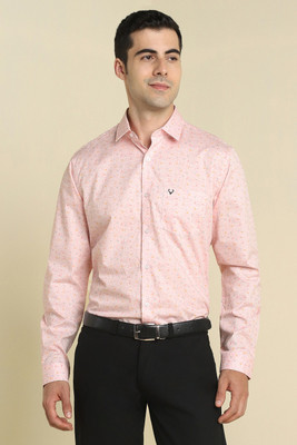 Allen Solly Men Printed Formal Pink Shirt