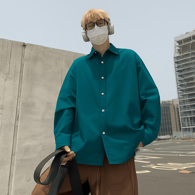 Asta Moda Men Solid Casual Blue Shirt