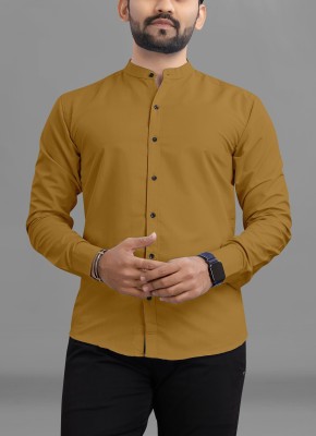 RAHUL LOOK Men Solid Sports Yellow Shirt