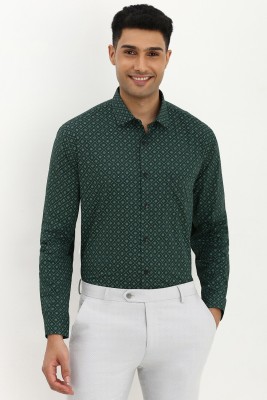 Allen Solly Men Printed Formal Green Shirt