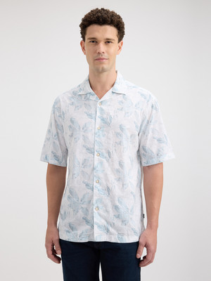 Pepe Jeans Men Printed Casual Blue Shirt