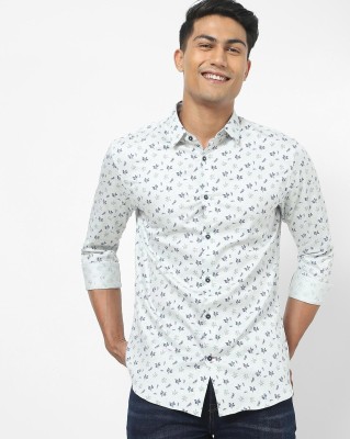 The collection Men Printed Casual Cream, Blue, Grey Shirt