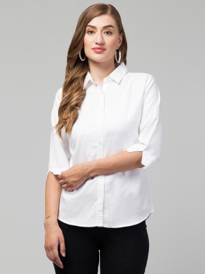 RIHANI FAB Women Solid Casual White Shirt